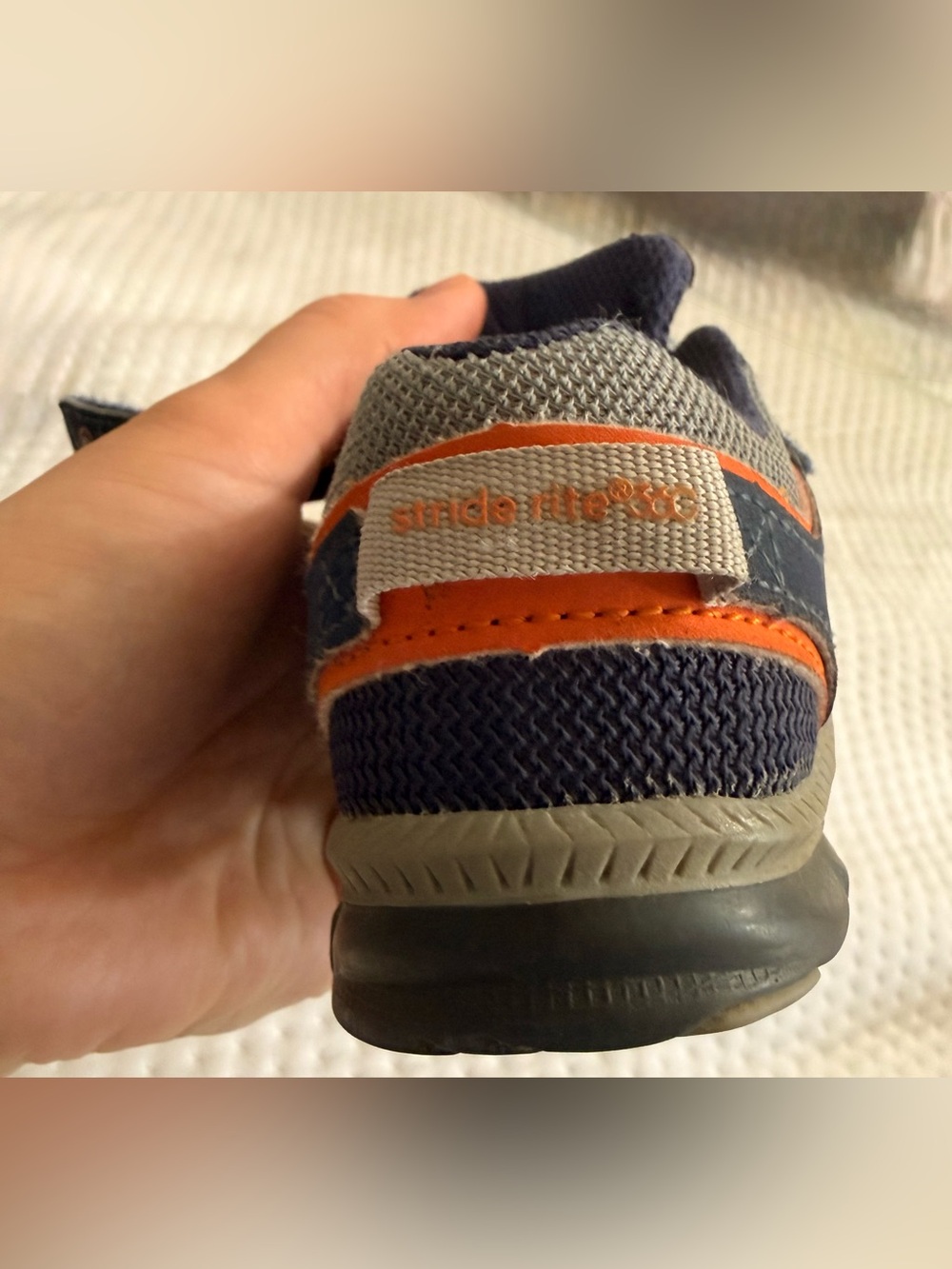 Stride Rite Navy Blue and Orange Sneakers - Picture 9 of 11